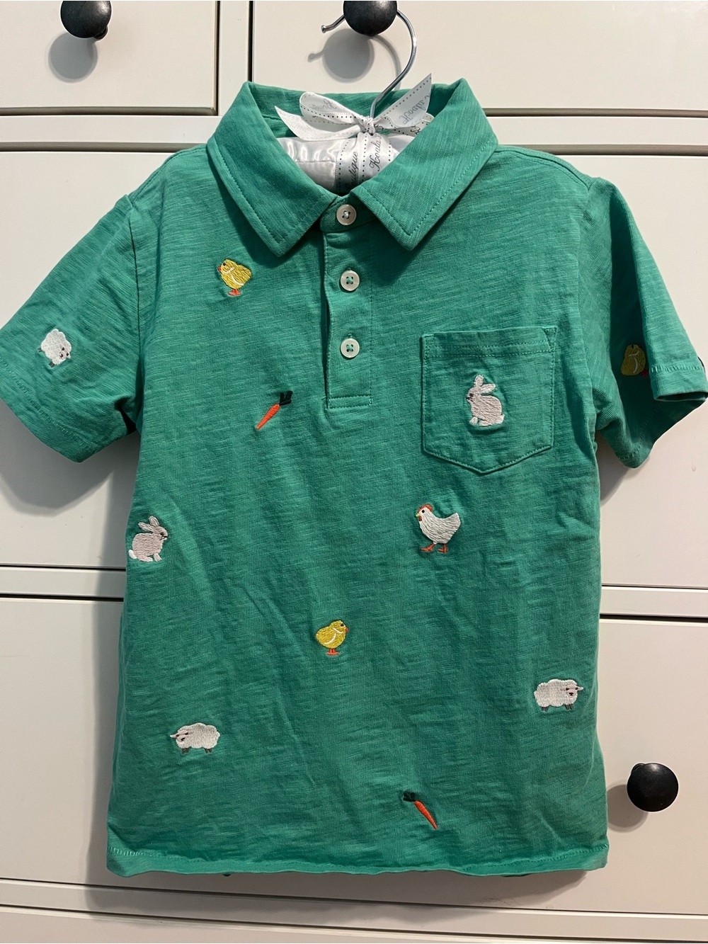 Mini Boden Embroidered Boys Easter Shirt